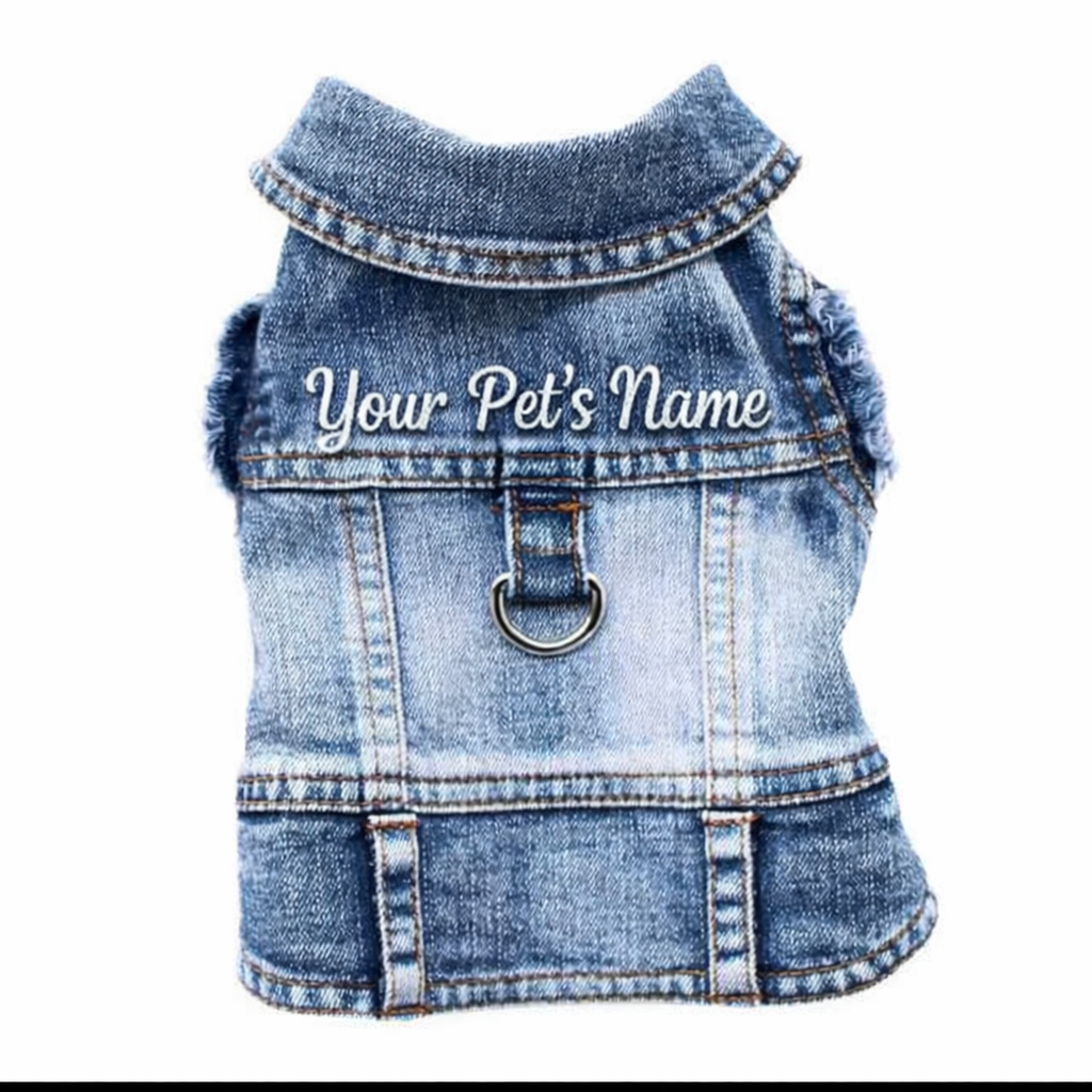 Classic Denim Dog Vest (customized)